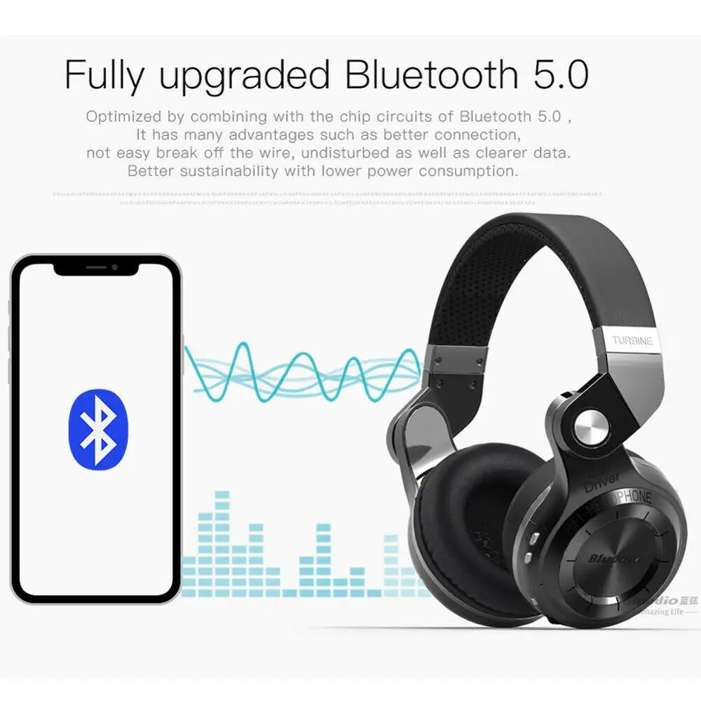 Беспроводные Bluetooth-наушники Bluedio HT версия T2 + 5 0 стерео Bluetooth-гарнитура встроенный