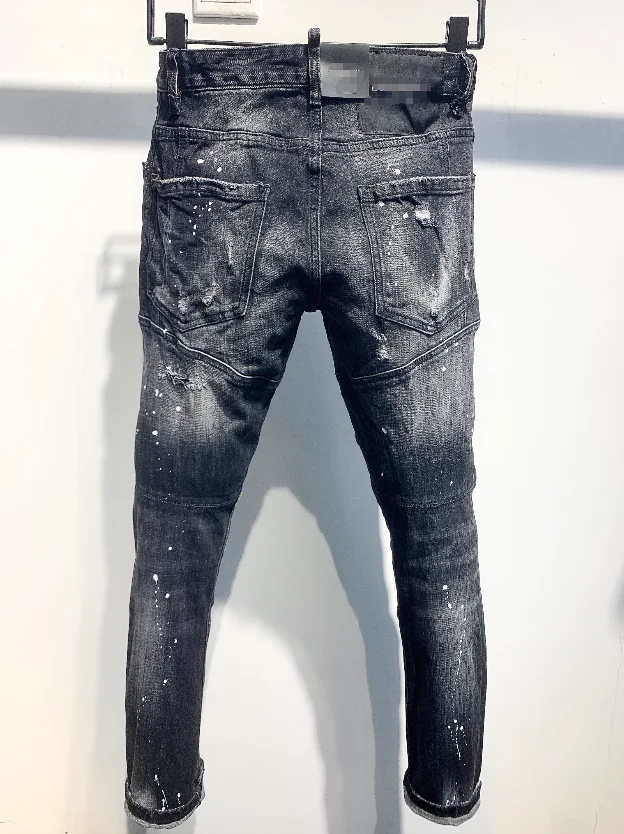 

CODE 59 Men's jeans new elastic hole four seasons casual trousers all-match