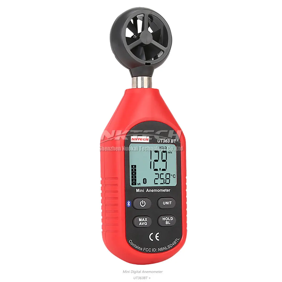 Мини измеритель скорости ветра NKTECH UT363BT мини ветра|Приборы для измерения