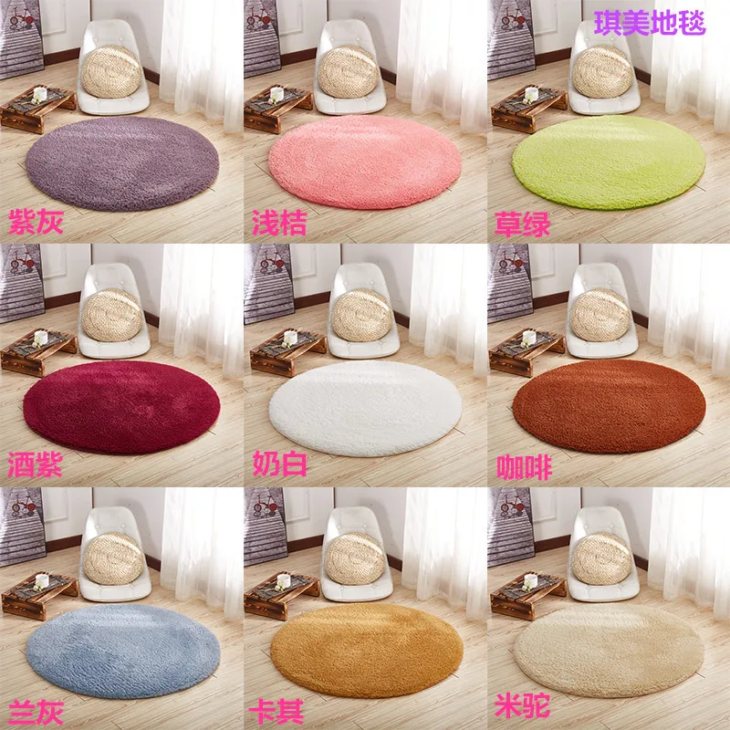 

Fluffy Round Rug Carpets for Living Room Decor Faux Fur Rugs Kids Room Long Plush Shaggy Area Rug Modern Mats Hand Wash