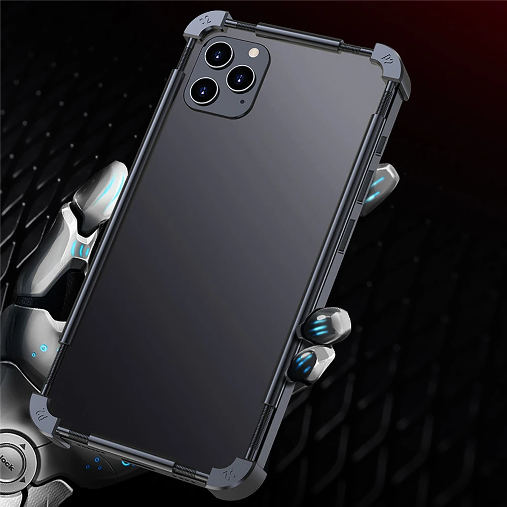 

Metal Frame Protective Case Cover Drop-Resistant Phone Case for iPhone 12 Smartphone Series