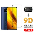 Защитное стекло для объектива камеры Xiaomi Poco X3 NFC M3 X2, 2 в 1