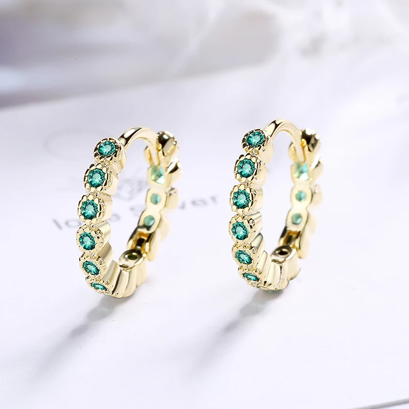 Classic Hoop Earrings Jewelry For Women Small Simple Huggie Tiny Zirconia Stone Stud Thin Circle Earring Piercing Jewelry Gifts