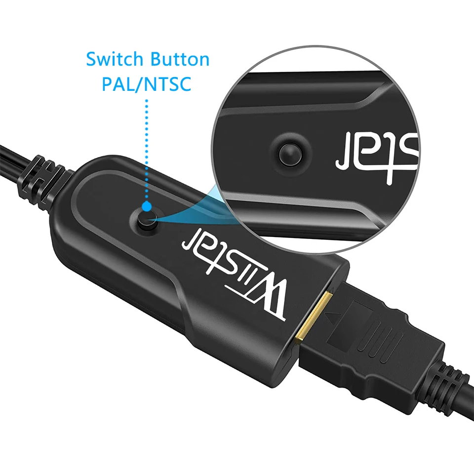 Адаптер Wiistar HDMI-AV RCA CVBS 1080P видео преобразователь HDMI2AV поддержка NTSC PAL выхода HDMI в AV |