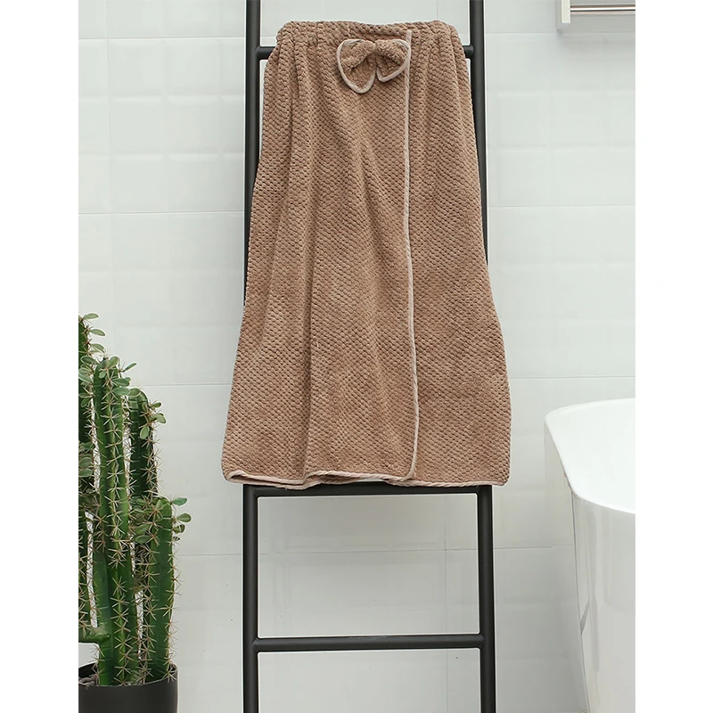 75x130cm Comfy Absorbent Coral Velvet Women's Bathroom Towel Bow-knot Body Wrap Bathrobe Spa Skirt Swim Bath Towels for Adult | Дом и сад