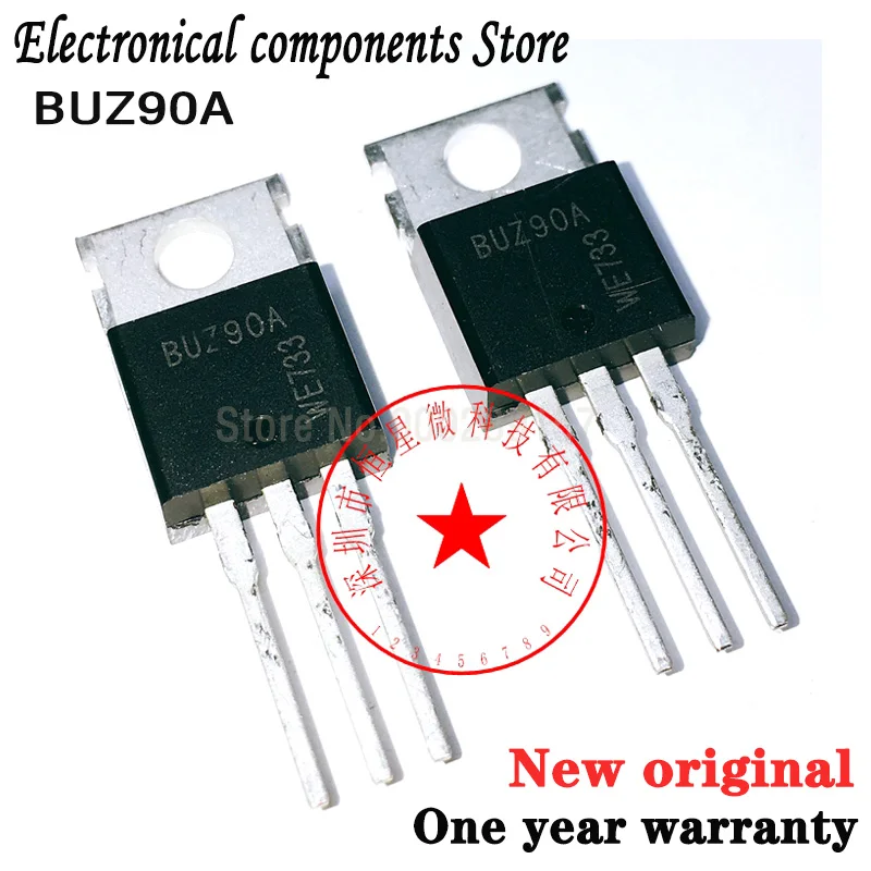 100% новый оригинальный один год гарантии 10 шт. BUZ90 BUZ90A TO-220 MOS FET 600 a/220 V / BUZ78 TO-800V 1.5A |
