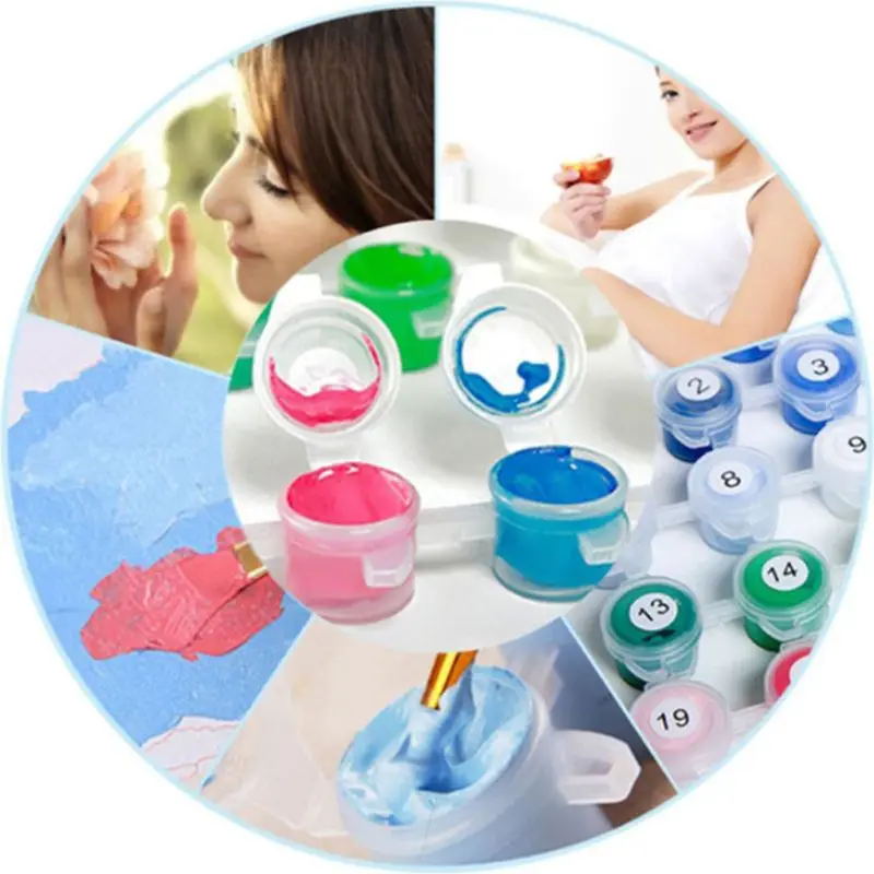 Набор для рисования по номерам на холсте с кисточками | Дом и сад