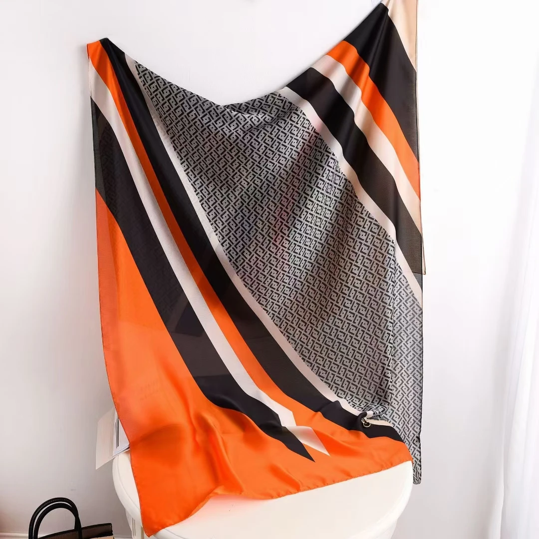 Элитный бренд шелковый шарф летние женские шарфы женская Пляжная накидка