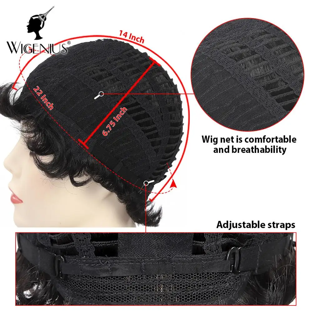 Wigenius вьющиеся человеческие волосы бразильские Remy натуральный цвет романтичные