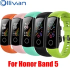 Ремешок OLLIVAN для Huawei Honor Band 5, силиконовый мягкий ремешок из ТПУ для запястья Honor Band 5, браслет Band5, аксессуары, ремешки нового цвета