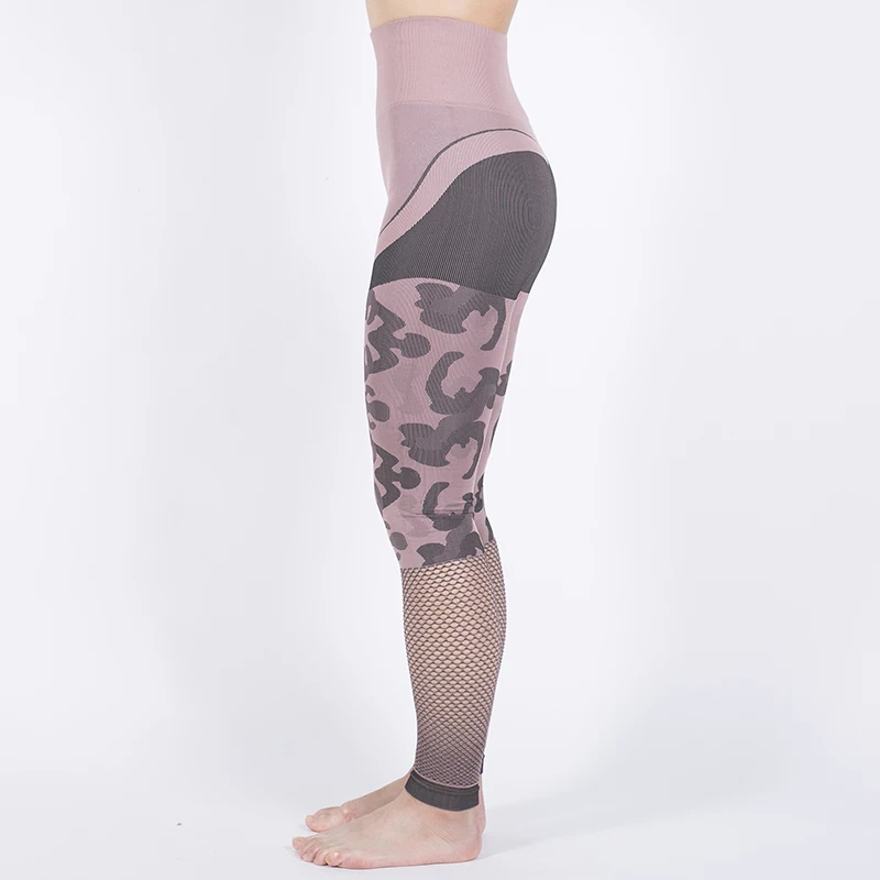 Женские энергетические бесшовные леггинсы сексуальные дышащие сетчатые