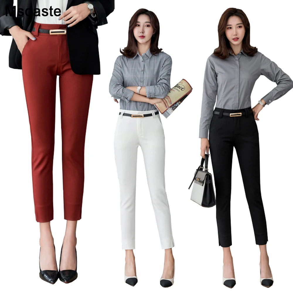 Фото Женские брюки-карандаш офисные модные брюки для работы женские деловые в