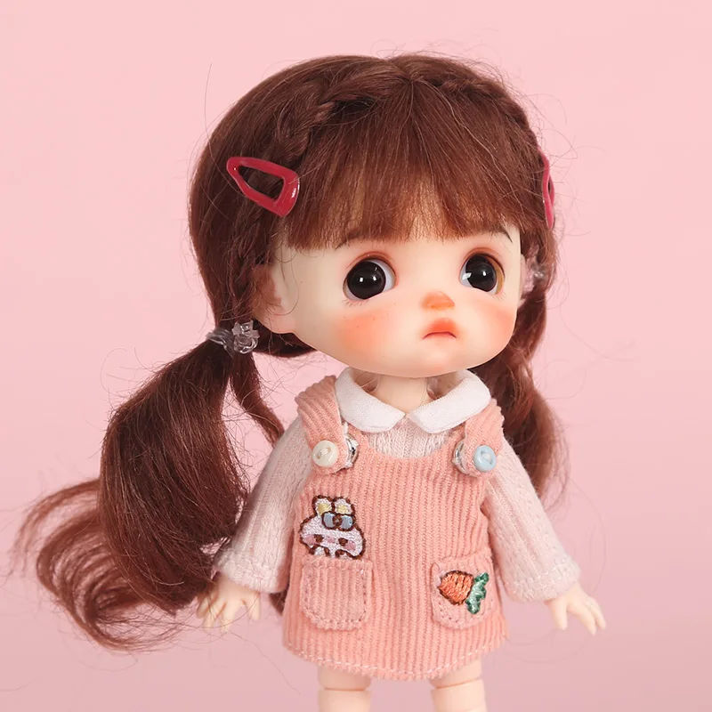 

Doll wig only! 1/8 BJD&Kurhn doll hair wig reborn baby soft fiber/mohair Bob Hair for 14-15cm diameter lovely doll accesoriess