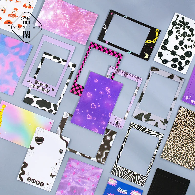 

30Pcs/box Photo Frame Decorative Stickers Creative Aesthetics DIY Manual Diary Album Scrapbook Sticker Kawaii Stationery