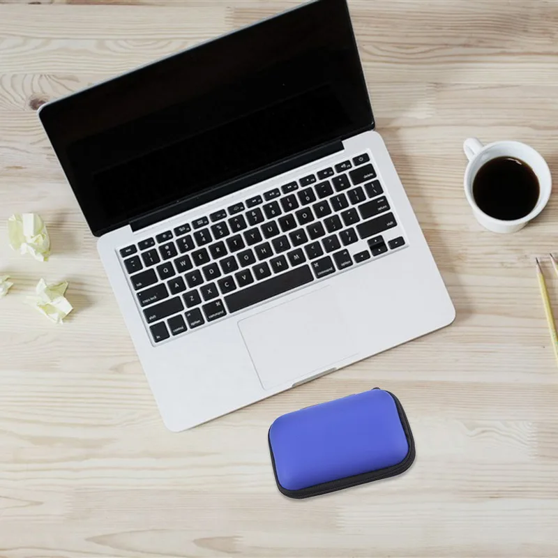 Темно синяя сумка для хранения наушников|Бутылки и банки хранения| |