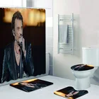 Занавески для душа, водостойкие, комплект коврик для туалета x 180