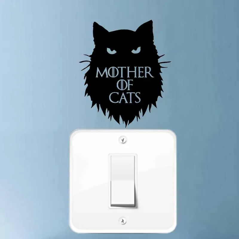 YJZT виниловая картинка с изображением матери кошки настенный стикер для