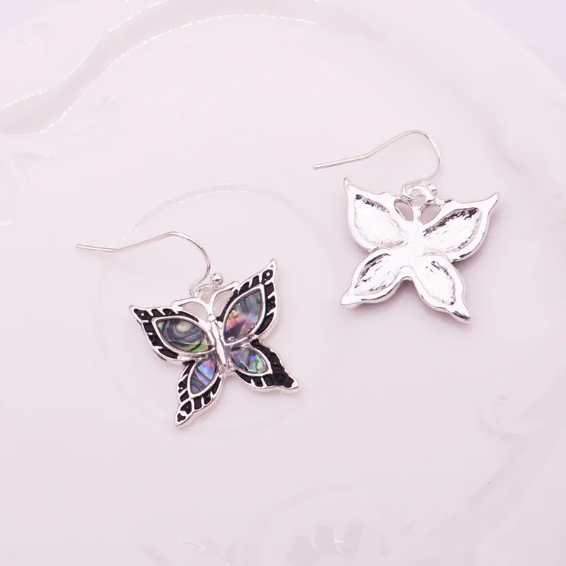 1 пара носков с изображением разноцветной эмалью в виде бабочки серьги модные