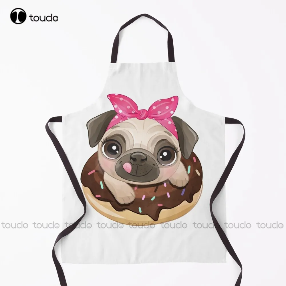 

Новый фартук для мопса с шоколадным пончиком фартук унисекс с рисунком