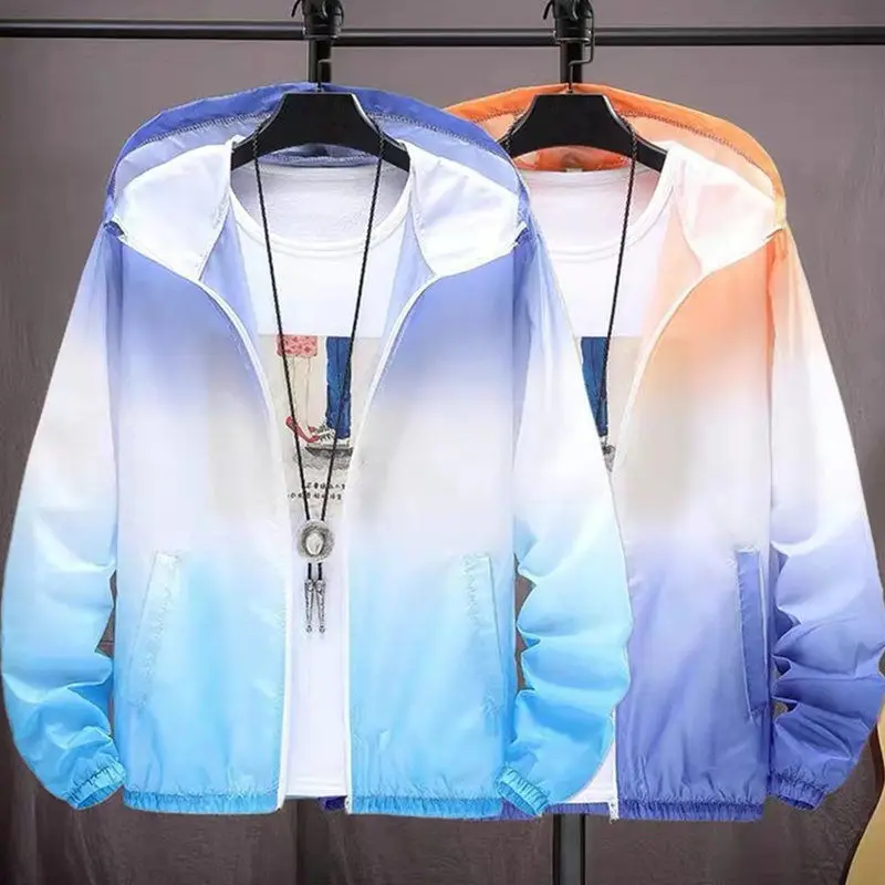 

Summer New Men's Korean Version of Ice Silk Sunscreen Clothing UV Trend Ultra-thin Fashion Breathable Coat