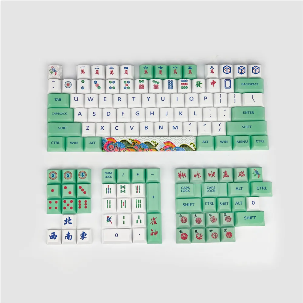 

Mechanical Keyboard Keycaps Cherry Mahjong keycap 1.75U 2U Shift PBT Dye Sublimation 116 Keys For 60 61 64 87 96 104 Keyboards