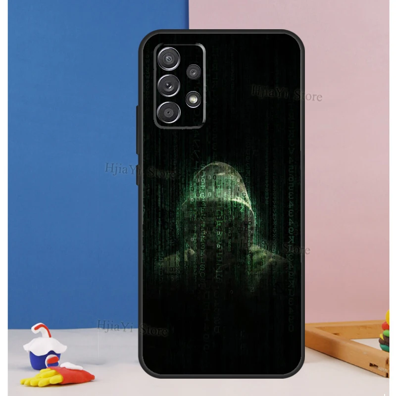 Матричный хакер для Samsung A71 A51 A41 A31 A11 A42 A12 A52 A32 A72 A70 A50 A10 A02S A20e A21S чехол телефона |