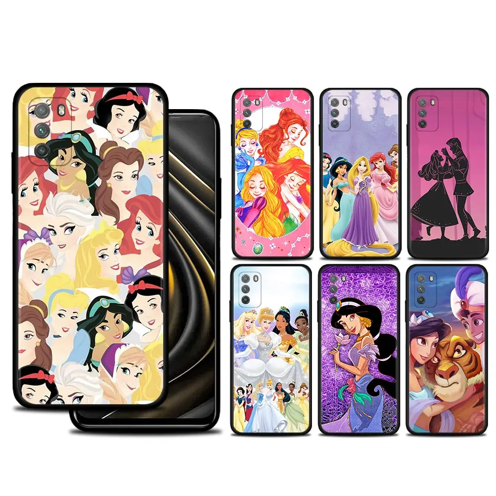 

Disney cute princess Case For Xiaomi Mi Poco X3 NFC F3 X3 GT M3 X3 Pro 5G Pocophone F1 Cover High Quality Soft Back Protective