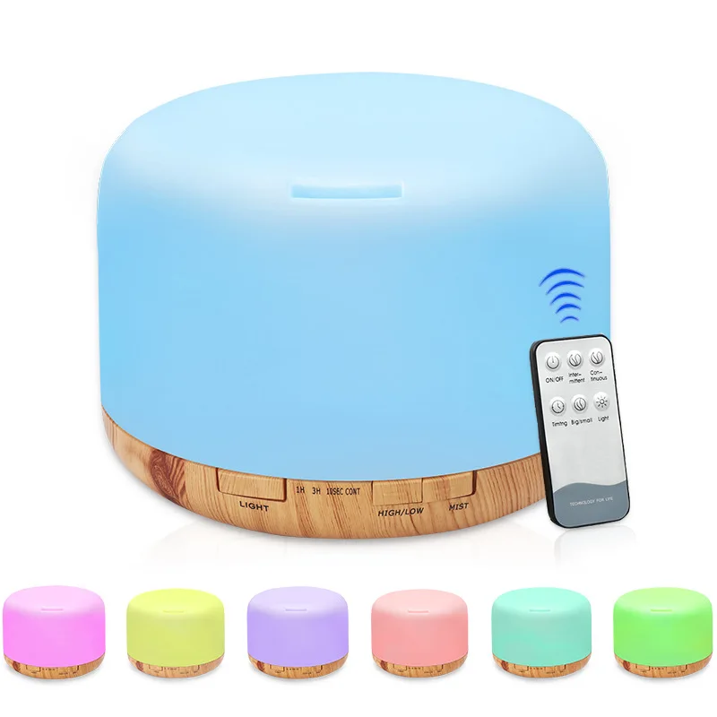 

Air Humidifier Essential oil diffuser 500ML LED Lamp Aroma Diffuser Electric Ultrasonic Cool Mist Maker Fogger Humidifier