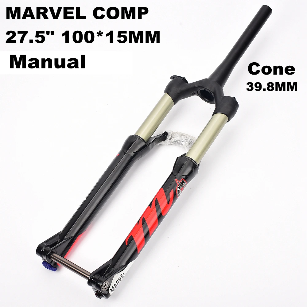 Велосипедная пневматическая подвеска Manitou MARVEL Comp 27.5er 27 5 дюйма inche Thru 100*15 мм ручная
