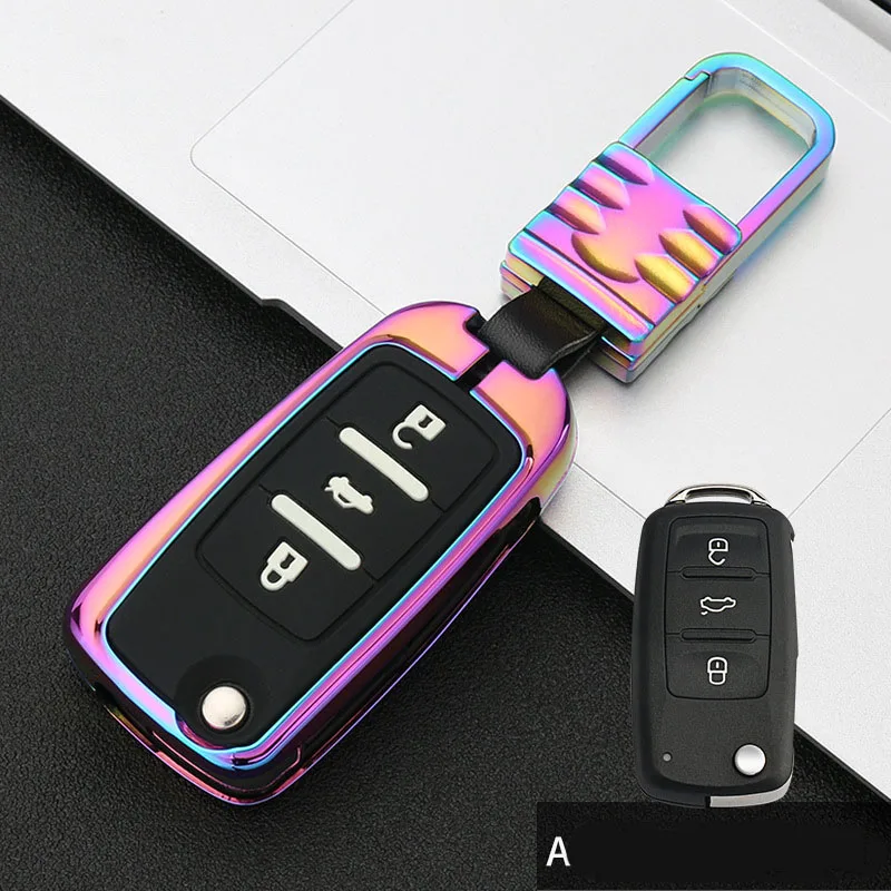 

Galvanized Alloy Car Key Cover Case For Volkswagen VW POLO Tiguan Passat B5 B6 B7 Golf EOS Scirocco Jetta MK6 Octavia