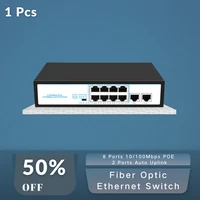 fiber optic ethernet switch sm fast network 10100mbps 8 ports poe 2ports auto uplink for wireless access ap