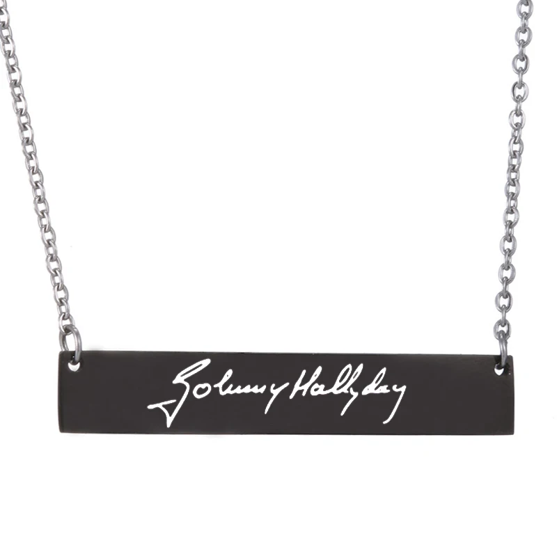 Ожерелье с именем Джонни Хелли из нержавеющей стали серебристые ожерелья