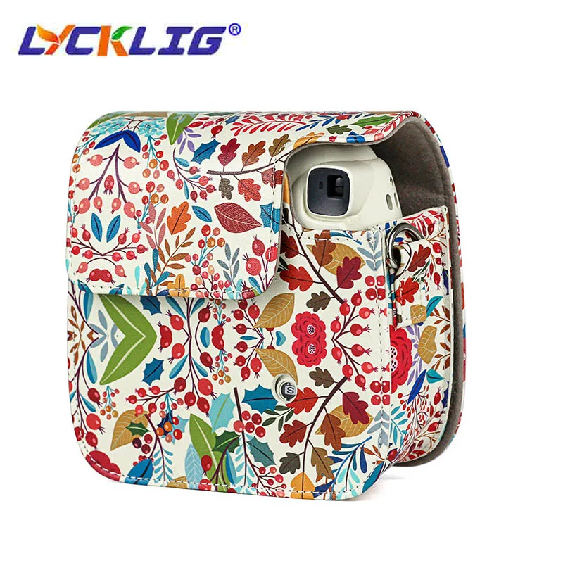 Чехол для Камеры Lycklig из искусственной кожи Защитная сумка Fujifilm Instax Mini 9 8 plus