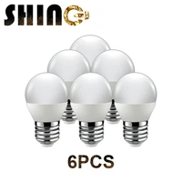 6pcs led bulb lamps e27 ac220v 240v light bulb real power 7w 3000k lampada living room home led bombilla