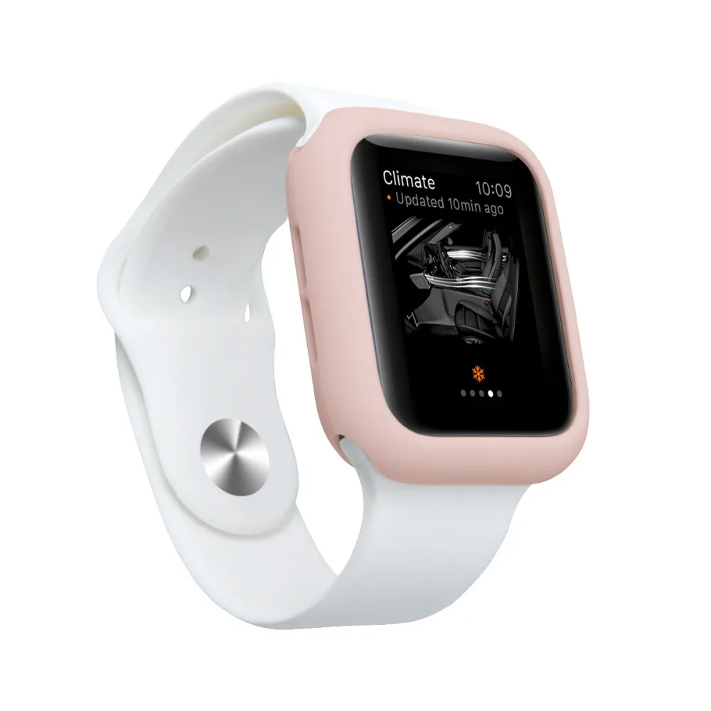 Чехол конфетного цвета для iWatch серии 4 44/40 мм силиконовый термополиуретановый чехол бампер осеннее сопротивление для Apple Watch 3 2 1 42 мм 38 мм протектор