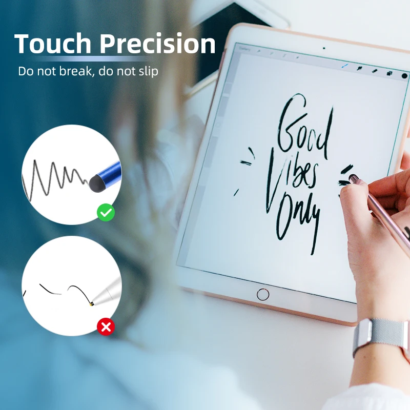 

ANMONE 10PCS Metal Capacitive Touch Screen Stylus Pen For Phone & Pad Drawing Pen For Tablet PC Random Mixed Colors