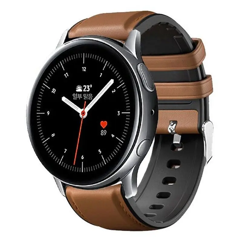 Браслет кожаный и силиконовый для смарт-часов Samsung Galaxy Watch Active 2 44 мм 40 - купить по