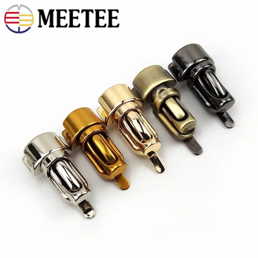 

Meetee 2/4Pcs 33x19mm Metal Bag Buckles Twist Lock Snaps Clasps Handbag Strap Decor Buckle DIY Luggage Hardware Accessories