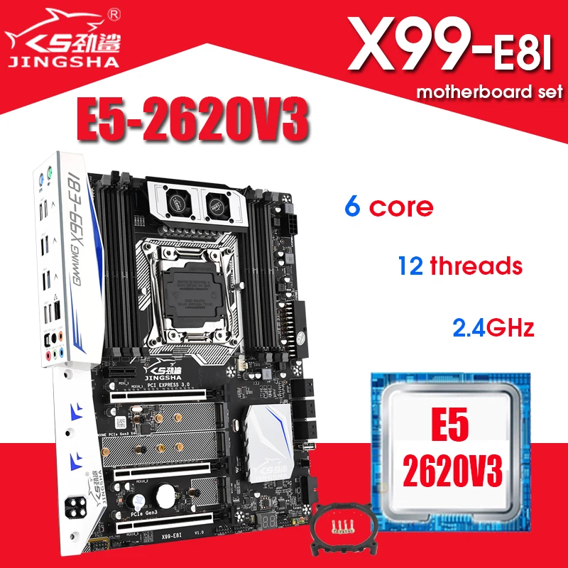 Preise JINGSHA X99 Motherboard Mit Dual M.2 NVME Slot Unterstützung PCI-E 3,0 DDR4 2133 2400MHz LGA2011-3 E5 V3/V4 With2620v3