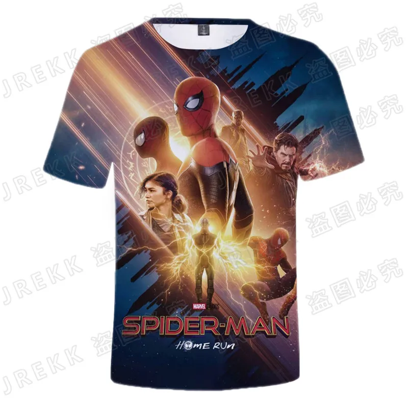 Футболка с 3D-принтом Человека-паука для мужчин и женщин повседневный крутой топ