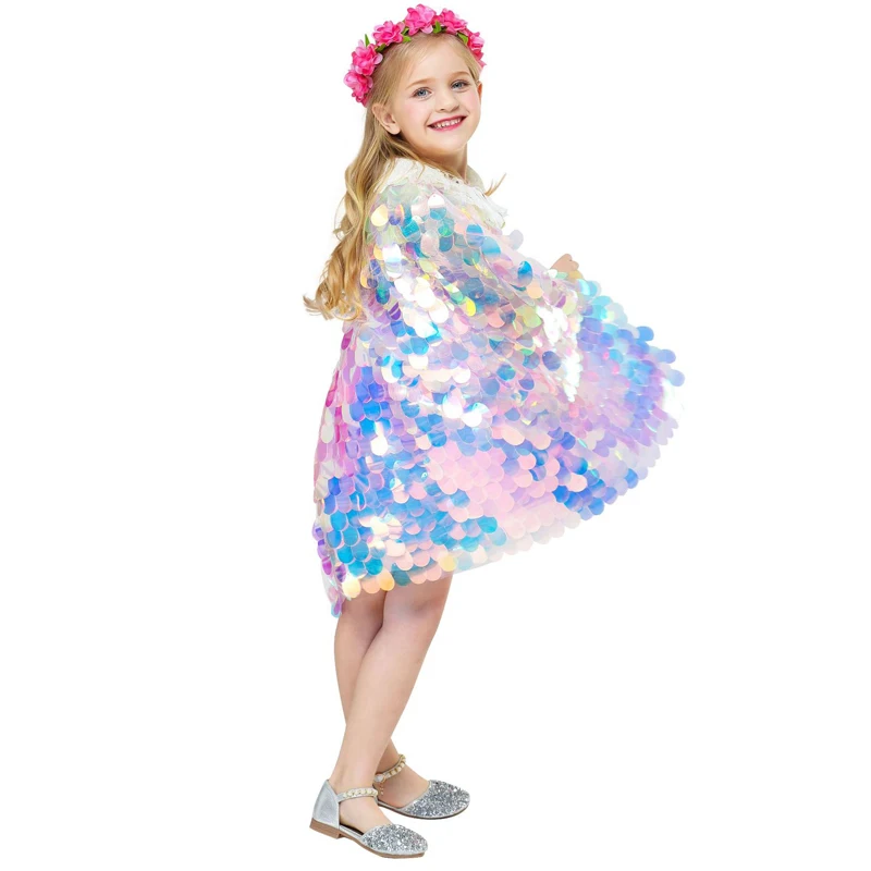 2020 Милая сказочная накидка принцессы Ариэль платье новая с блестками блестящий