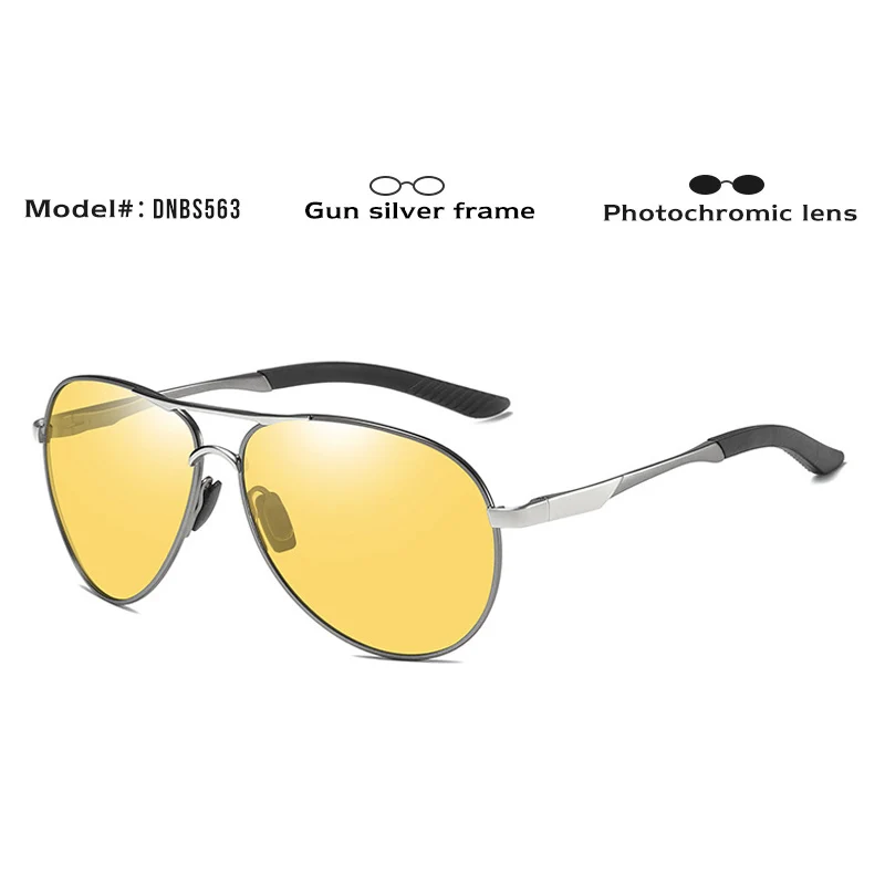 Gun silver frame CoolPandas брендовые авиационные фотохромные Солнцезащитные очки Мужские поляризационные очки для женщин день ночь вождения очки солнцезащитные очки oculos - Цвет линз: Gun silver frame