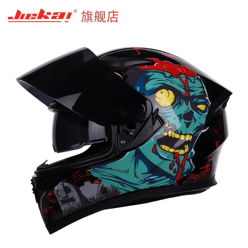 

NEW Winter JIEKAI full face motorcycle helmet Motorbike helmet sdouble lens knight safety caps Protective Gears Helmets