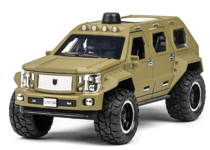 Высококачественная модель автомобиля из сплава USSV 1:24G.PATTON со светильник вым