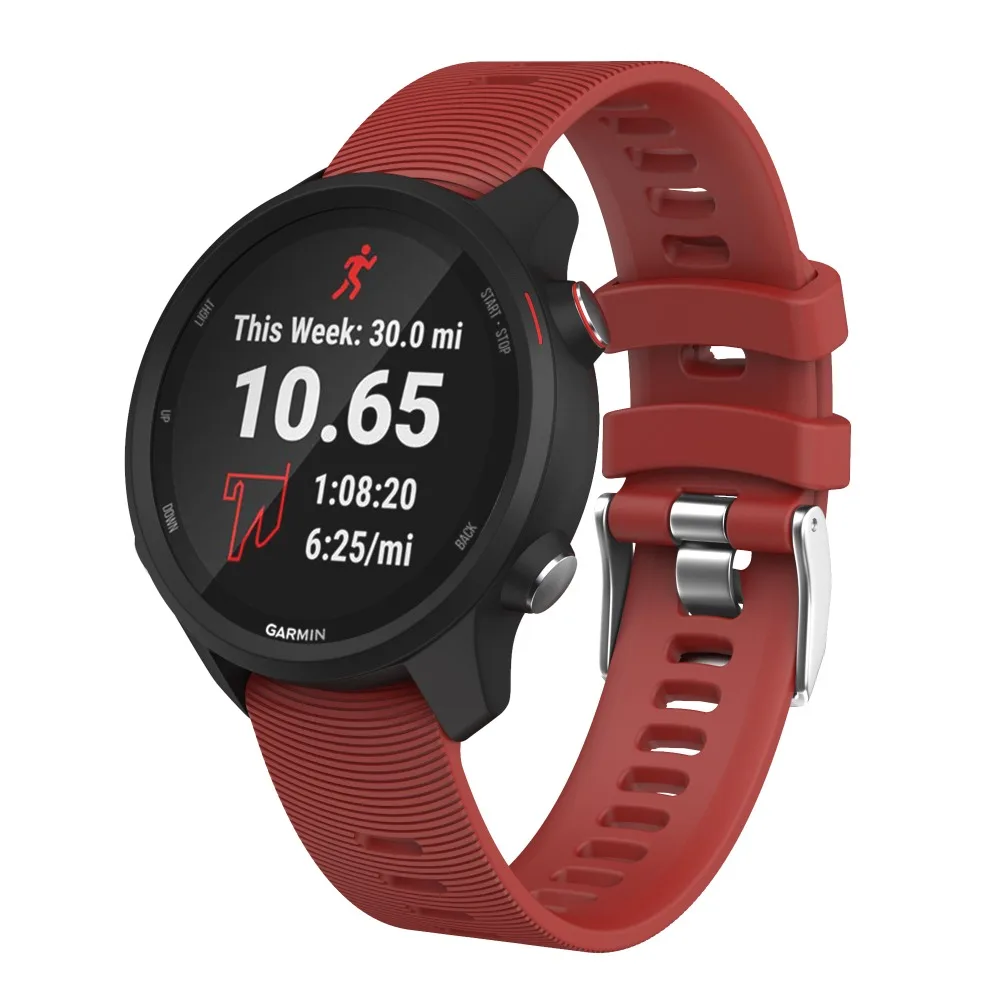 Ремешок для часов Garmin 245 ремешок 20 мм силиконовый спортивный Сменный ремень Forerunner