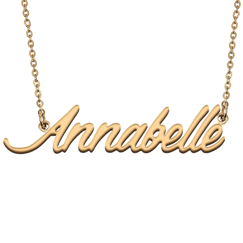 

Annabelle Custom Name Necklace Customized Pendant Choker Personalized Jewelry Gift for Women Girls Friend Christmas Present