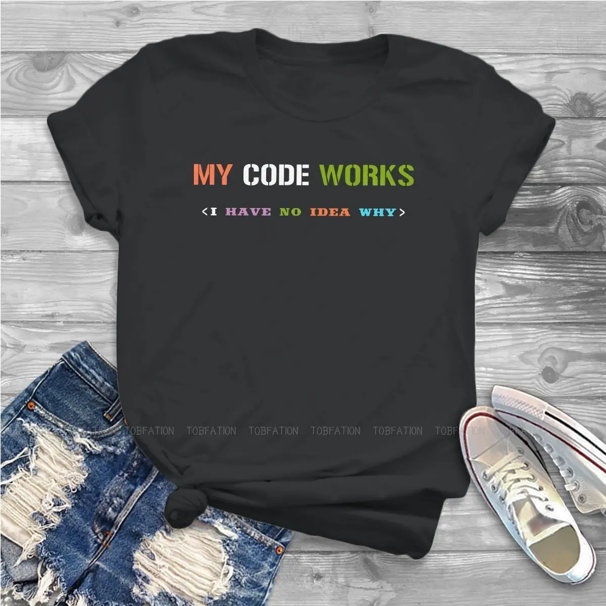 

Мой код работает, я не знаю, почему футболка для девочек, разработчик программного обеспечения, топы Geek, стильная женская футболка 4XL Homme, сво...