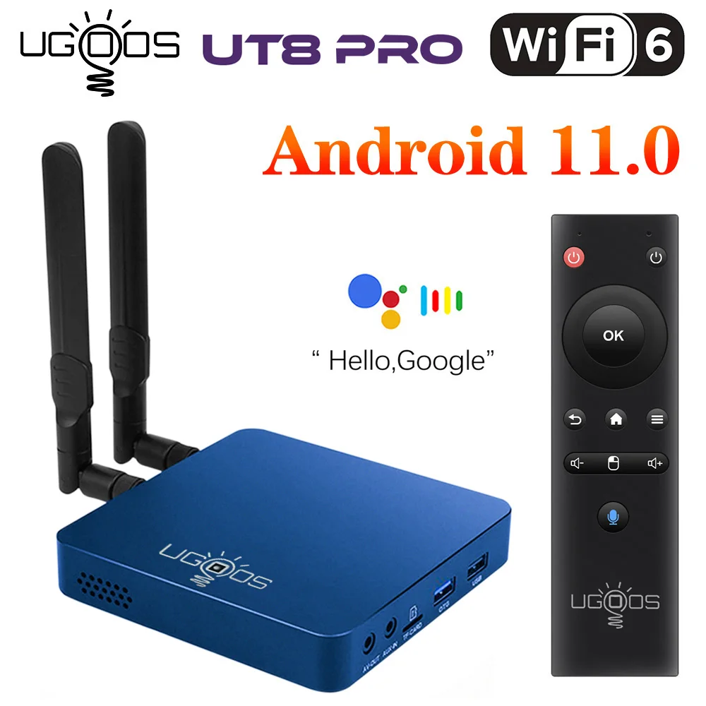 

ТВ-приставка UGOOS UT8 PRO, Android 11, RK3568, LPDDR4, 8 Гб ОЗУ, 64 Гб ПЗУ, UT8, 4 ГБ, 32 ГБ, WiFi6, 1000 м, 4K, медиаплеер, BT, голосовое управление