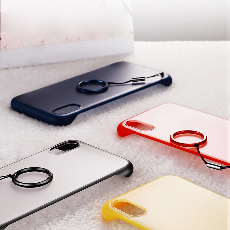 Чехол для телефона безрамный с кольцом iPhone 11 Pro Max чехол iphone XR XS X 7 8 6 6S Plus