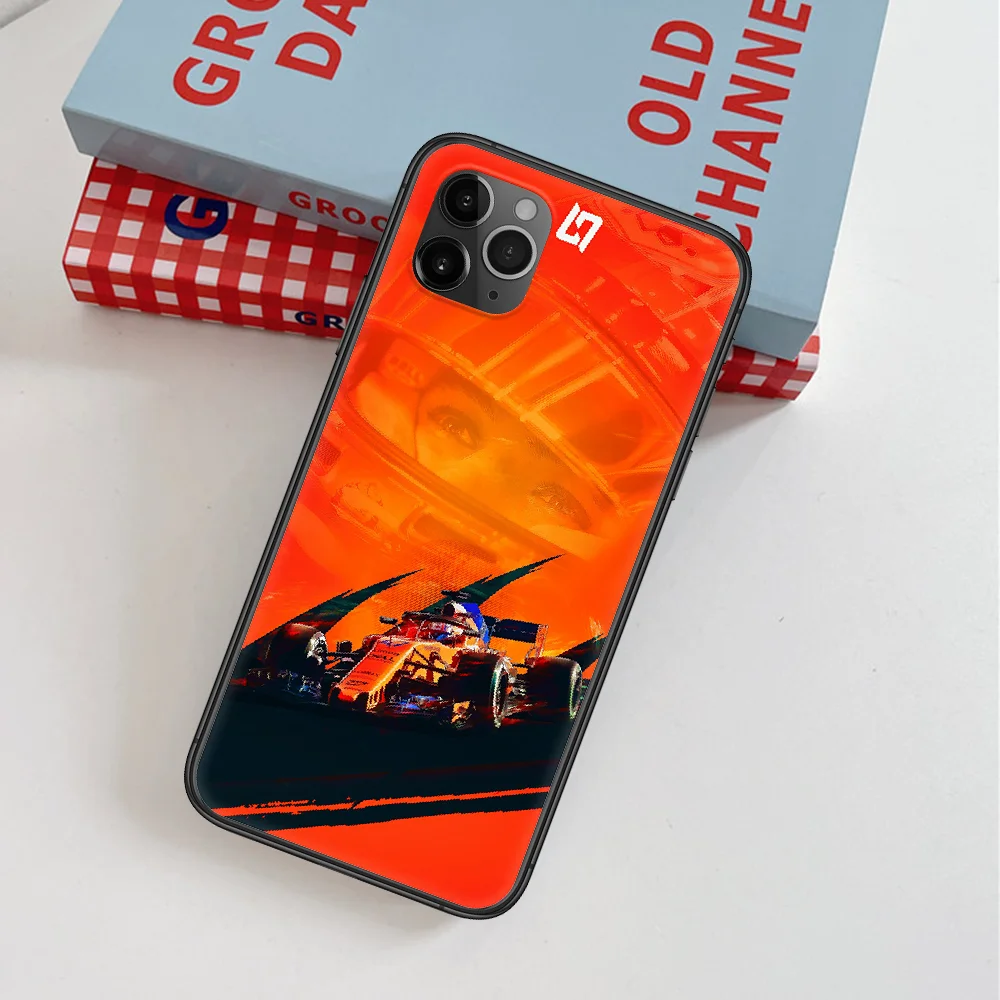 

Racing Lando Norris F1 Sport Car Phone Case For IPhone 4 4s 5 5S SE 5C 6 6S 7 8 Plus X XS XR 11 12 Mini Pro Max 2020 black Cell
